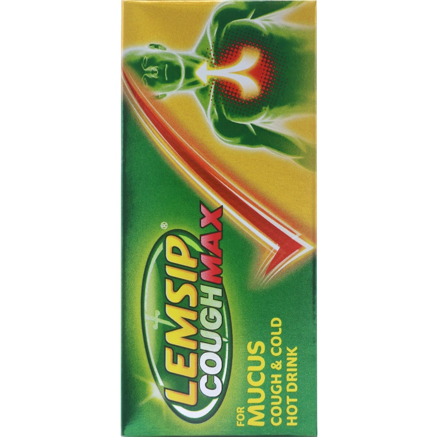 Lemsip Cough Max For Mucus Cough & Cold Lemon Hot Drink Sachets 10pack
