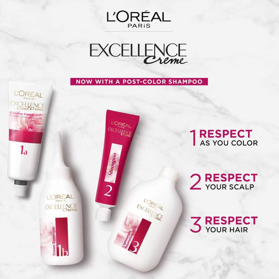 Loreal Excellence Hair Colour Dark Frosted Brown 4.15 1pack