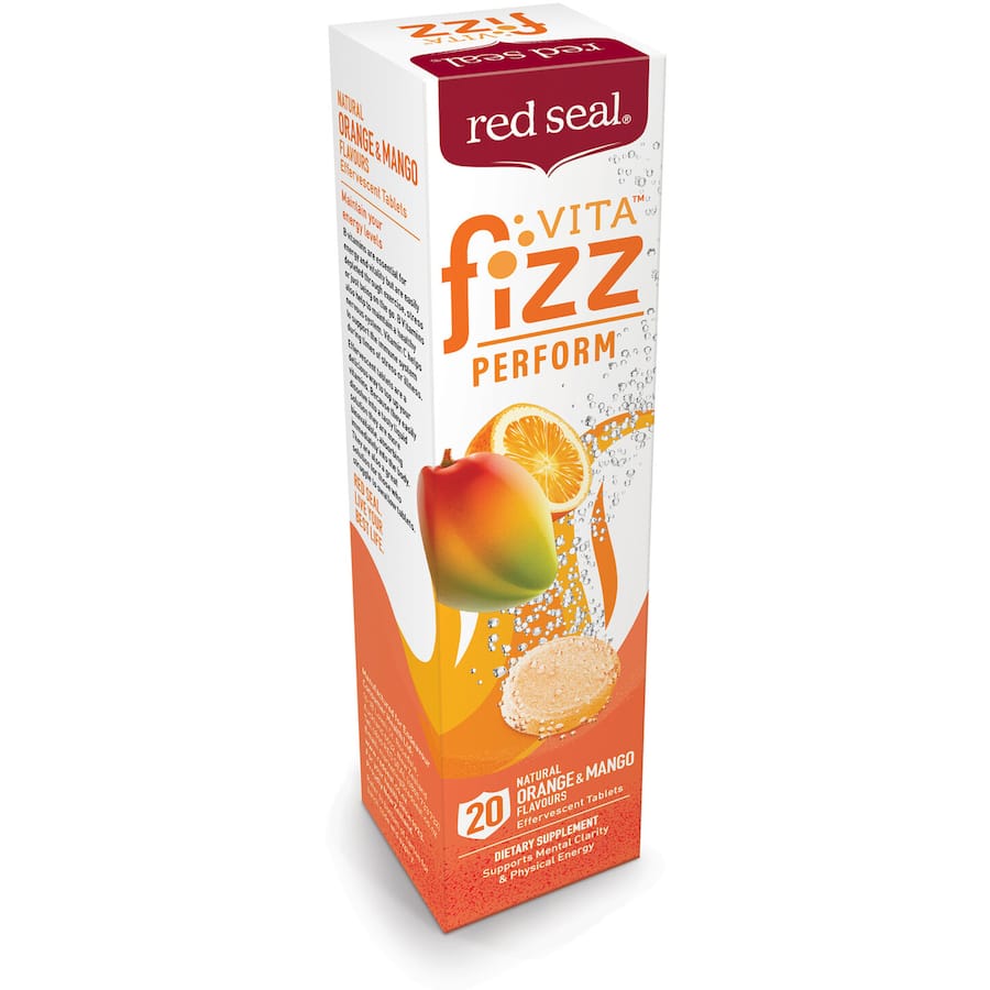Red Seal Vita Fizz Effervescent Orange Performance Support Tablets 20pack