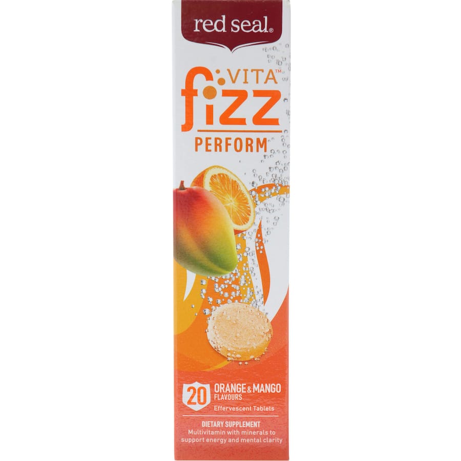 Red Seal Vita Fizz Effervescent Orange Performance Support Tablets 20pack