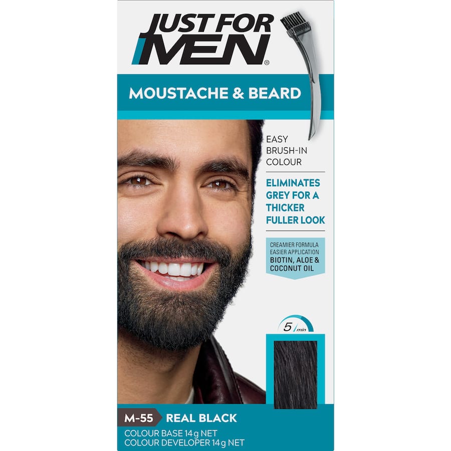 Just For Men Moustache & Beard Colour Real Black