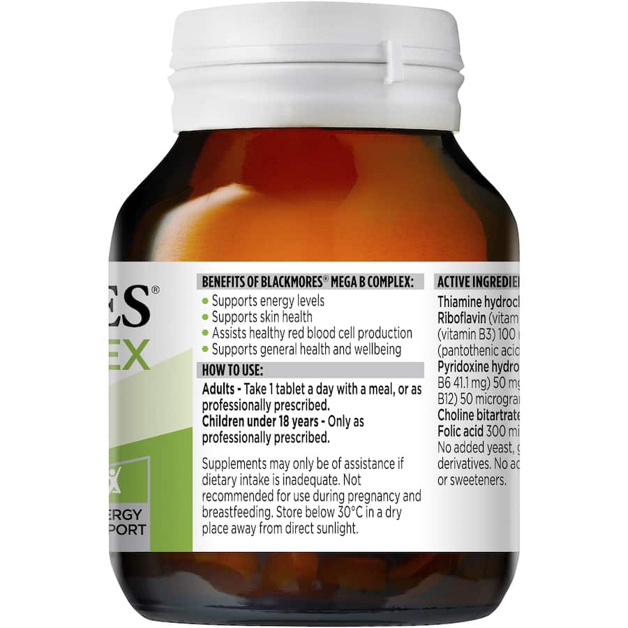 Blackmores Mega B Complex Tablets 75pack