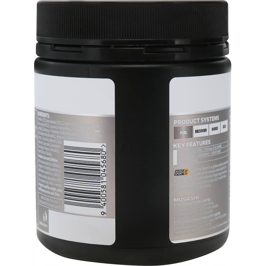 Musashi Pre-workout Protein Powder Tropical Energy & Performance 225g