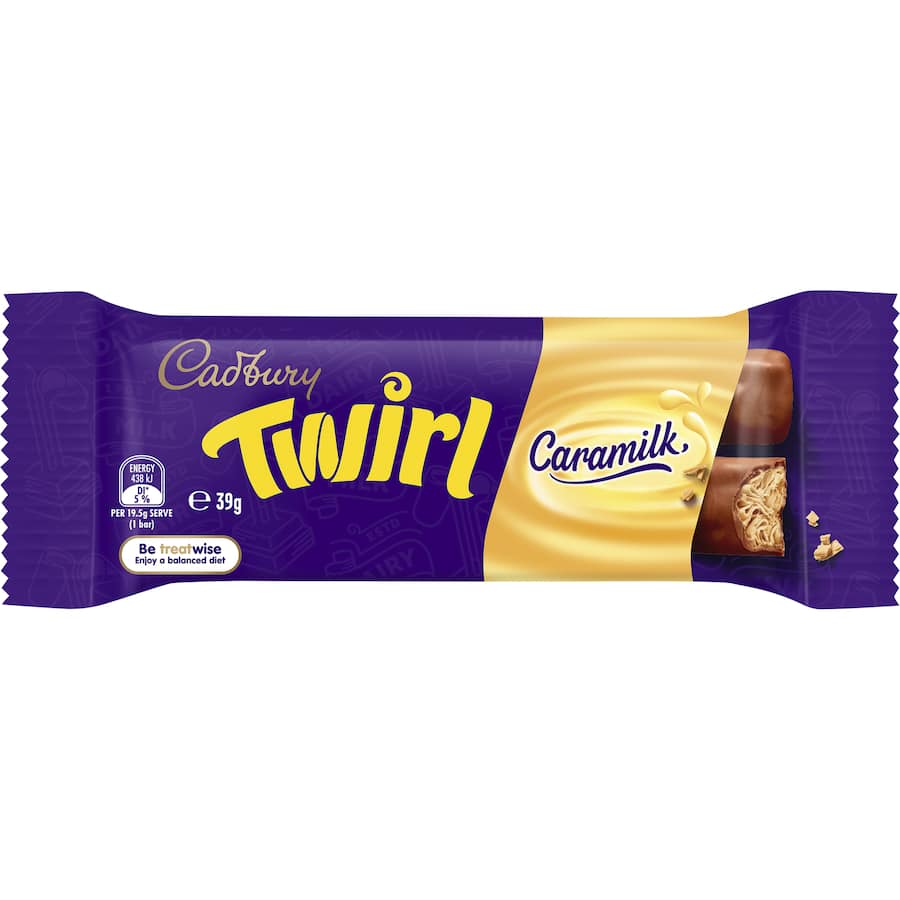 Cadbury Chocolate Bar Twirl Caramilk 39g