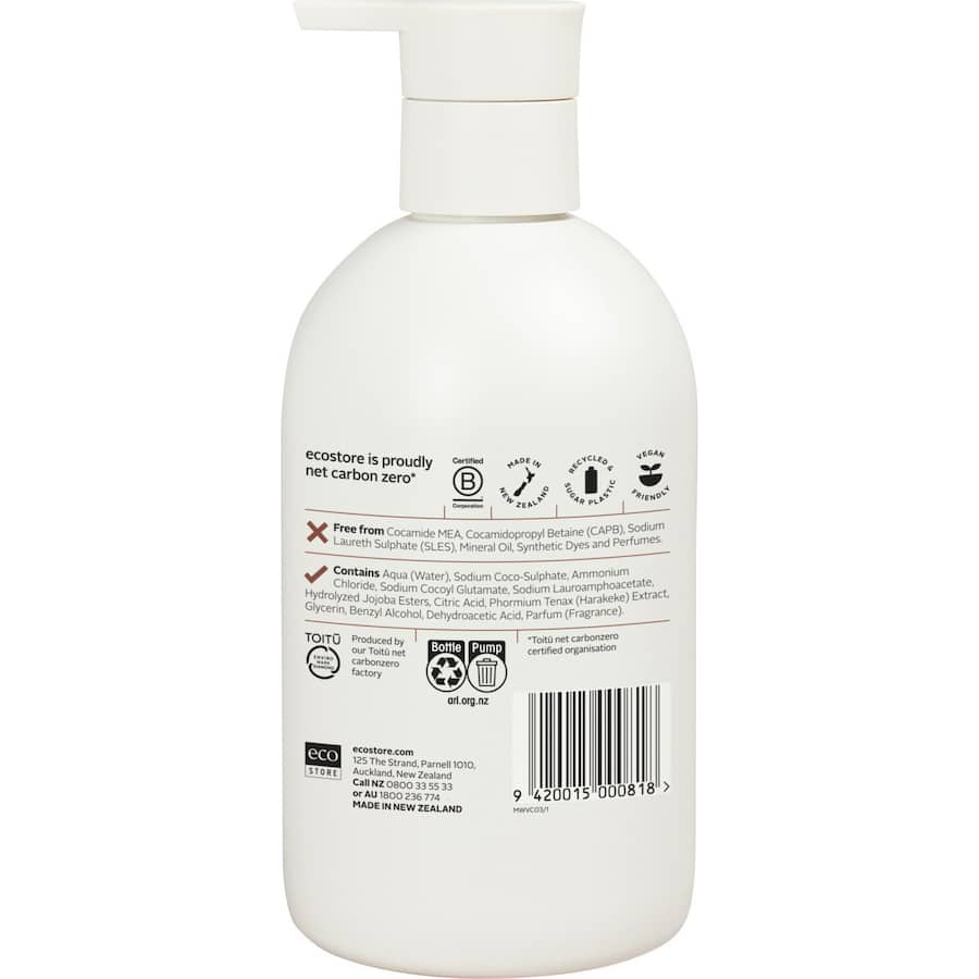 Ecostore Hand Wash Vanilla & Coconut Pump 300mL
