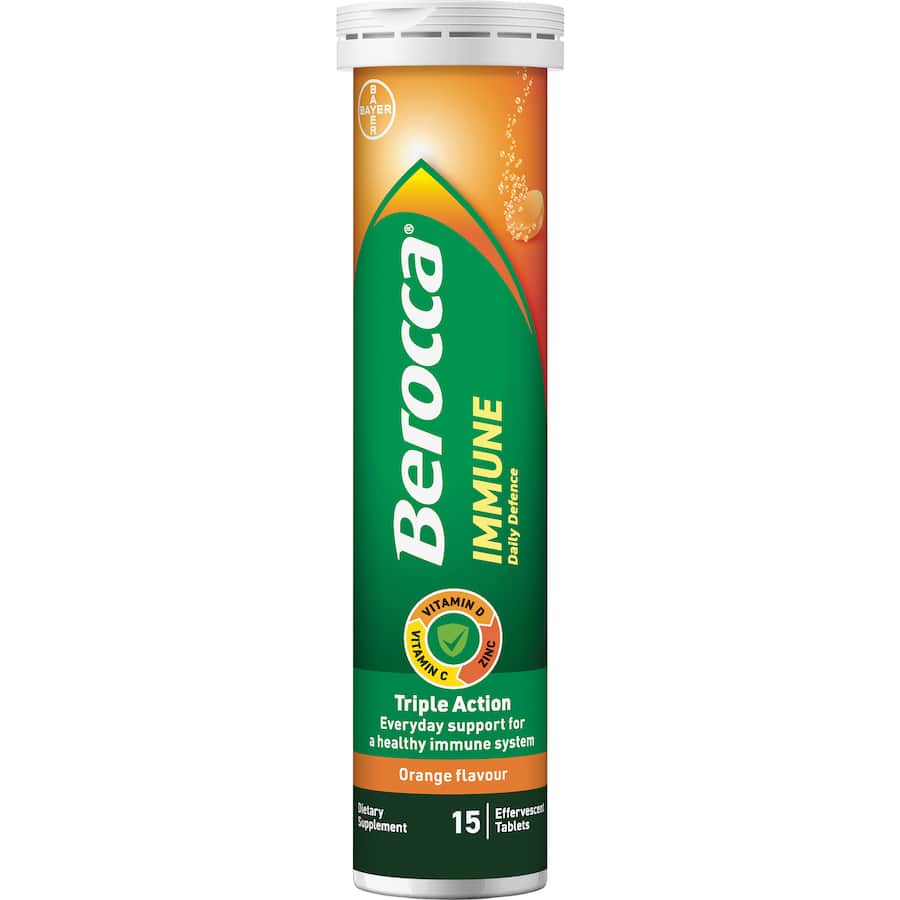 Berocca Immune Effervescent Daily Defence Orange Tablet 15pack