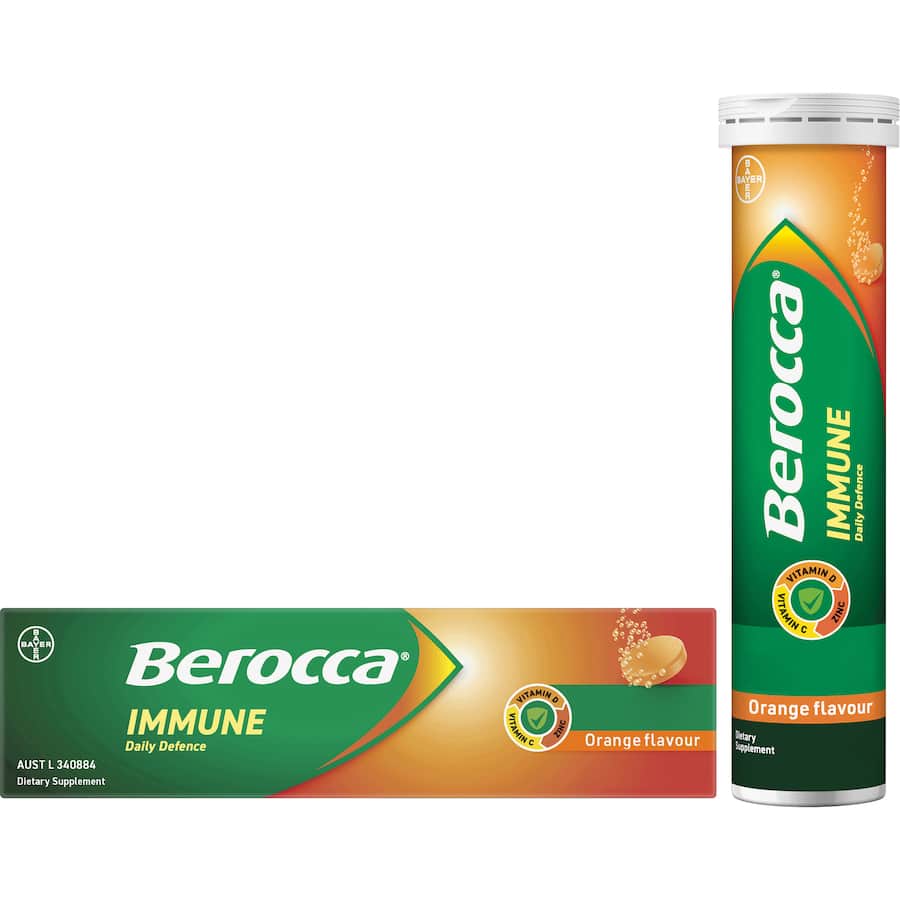 Berocca Immune Effervescent Daily Defence Orange Tablet 15pack
