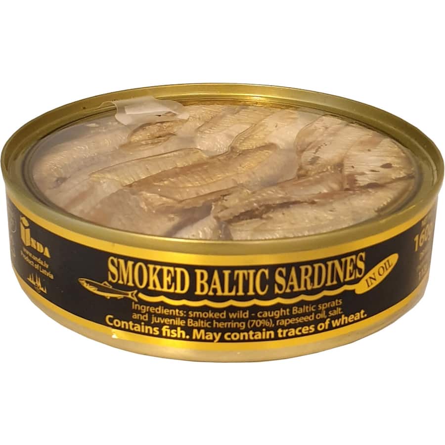 Unda Sardines Smoked (Transparent Lid) Can 160g