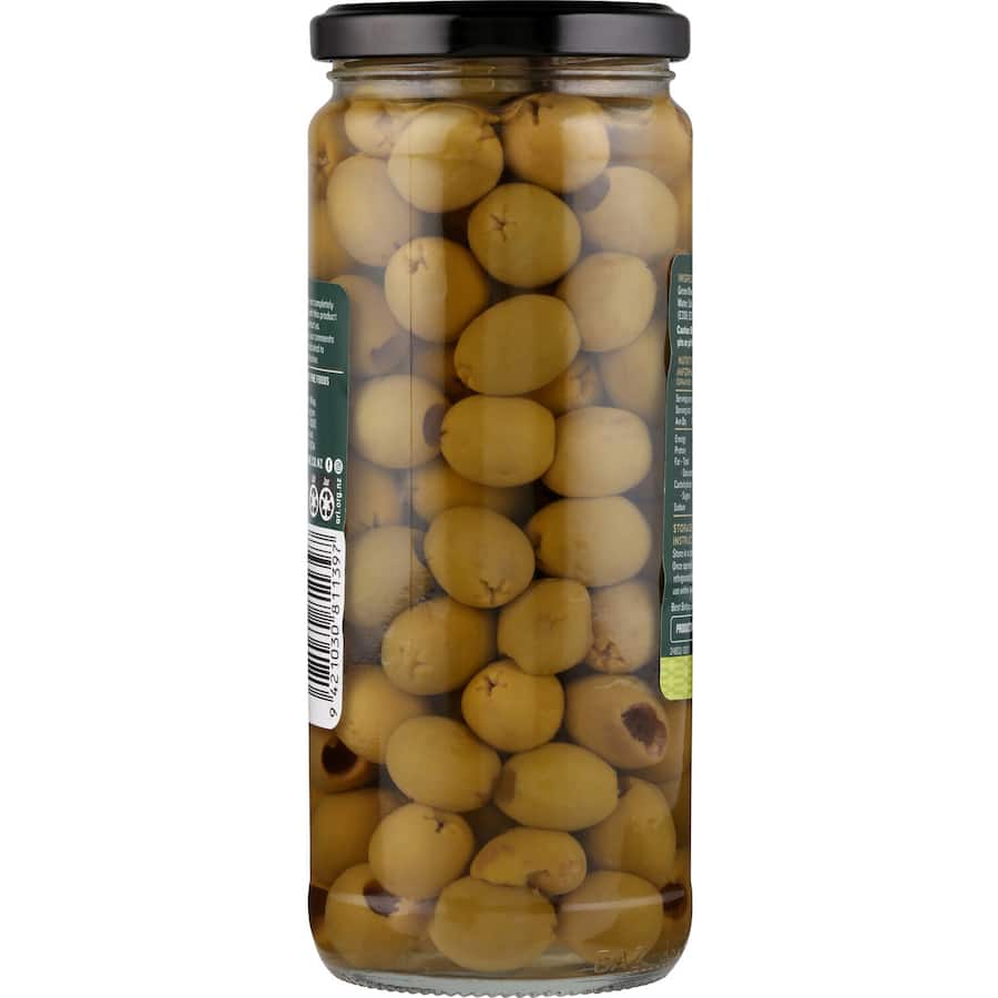Delmaine Olives Pitted Green Jar 450g