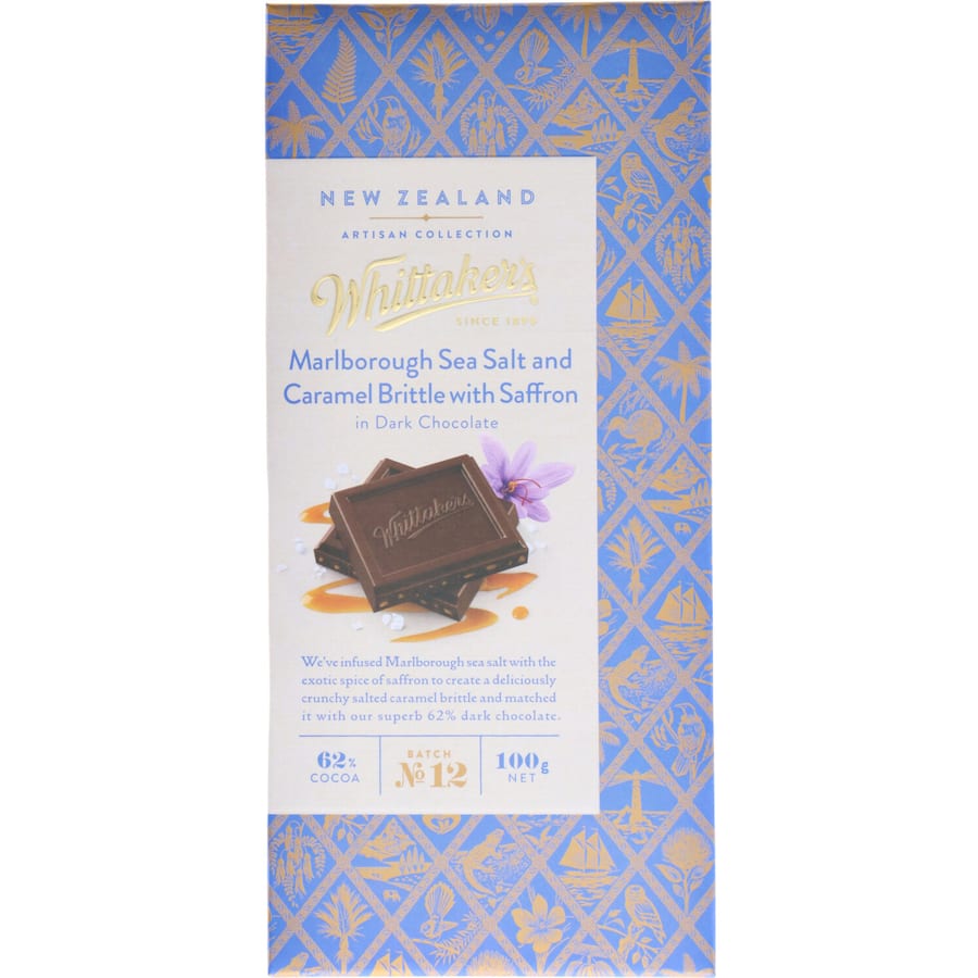 Whittakers Artisan Collection Chocolate Dark Salt & Caramel Block 100g