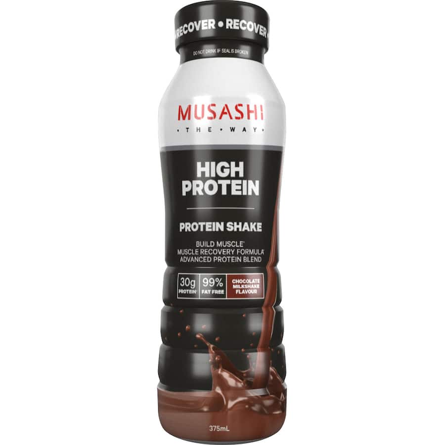 Musashi High Protein Protein Shake Iced Chocolate Rtd 375mL