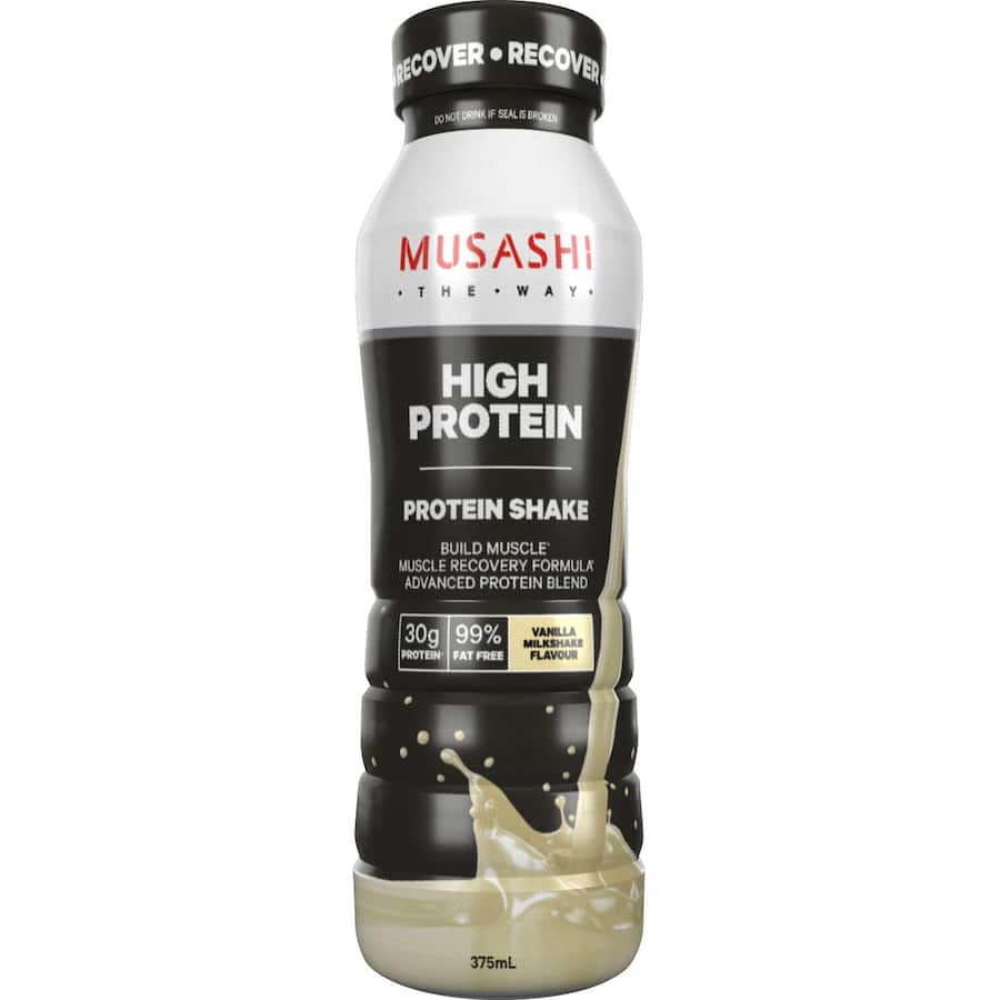 Musashi High Protein Protein Shake Vanilla Rtd 375mL