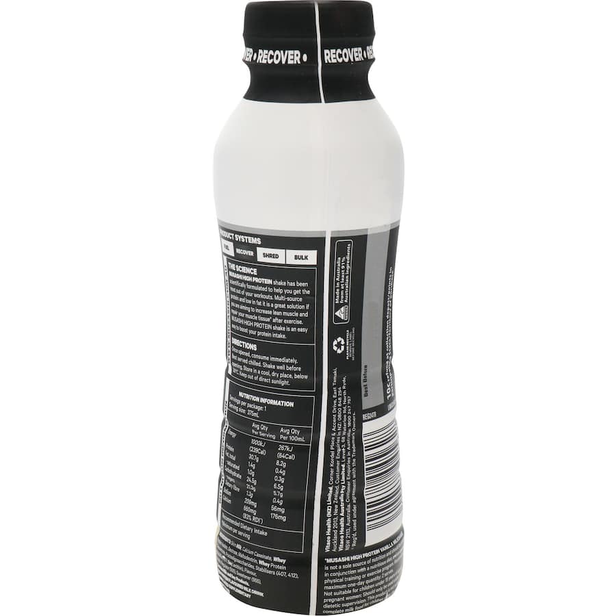 Musashi High Protein Protein Shake Vanilla Rtd 375mL