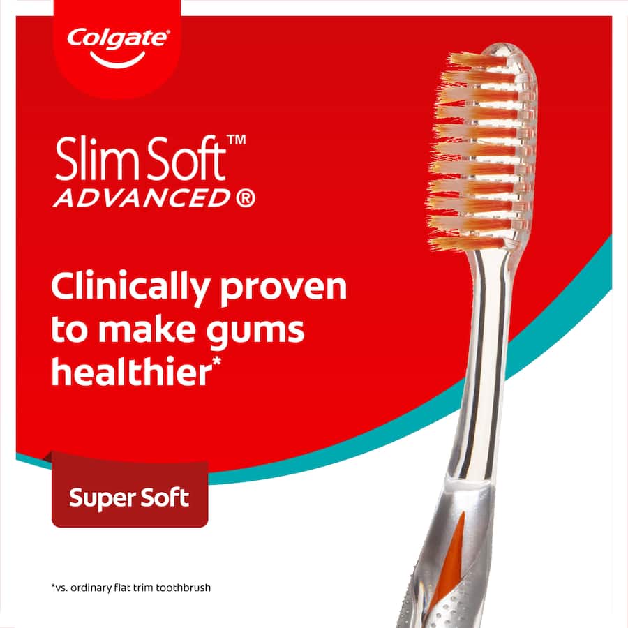 Colgate Slim Soft Advanced Toothbrush Ultra Soft Bristles Value Pack 2pack