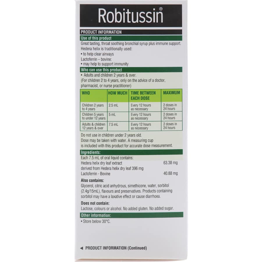 Robitussin Immune Support Bronchial Syrup 200mL