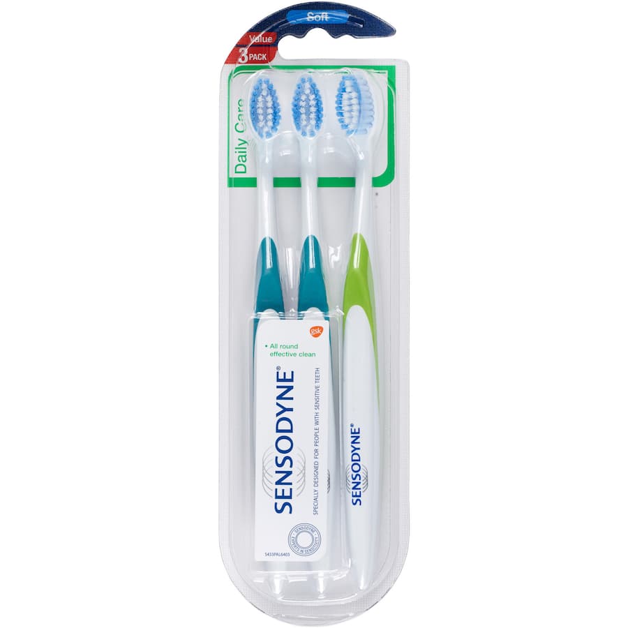 Sensodyne Sensitive Teeth Toothbrush Daily Care Soft 3pack