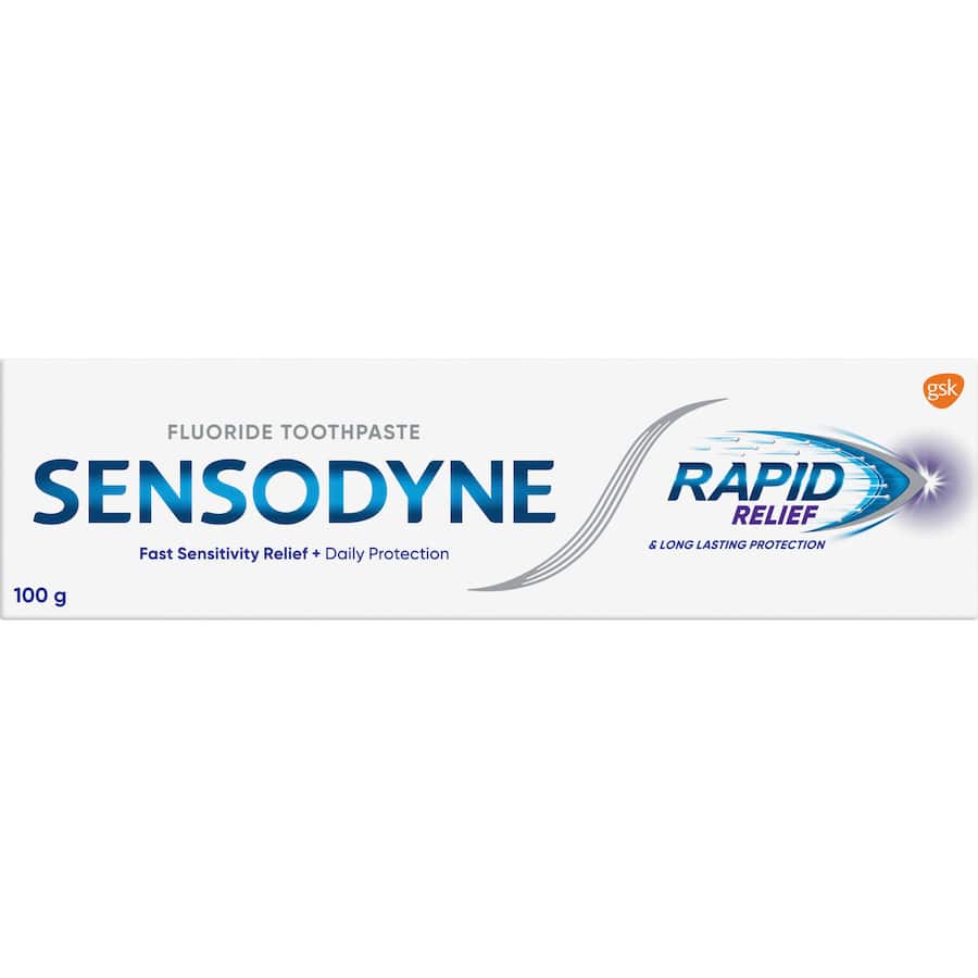 Sensodyne Sensitive Teeth Toothpaste Rapid Relief Cool Mint Tube 100g