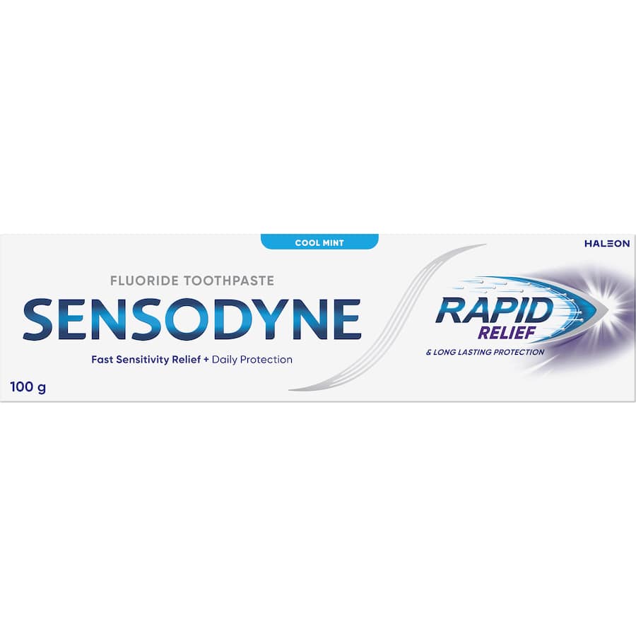 Sensodyne Sensitive Teeth Toothpaste Rapid Relief Cool Mint Tube 100g