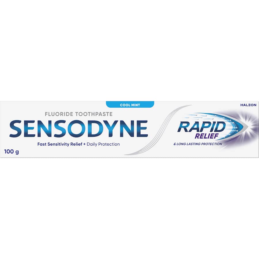 Sensodyne Sensitive Teeth Toothpaste Rapid Relief Cool Mint Tube 100g