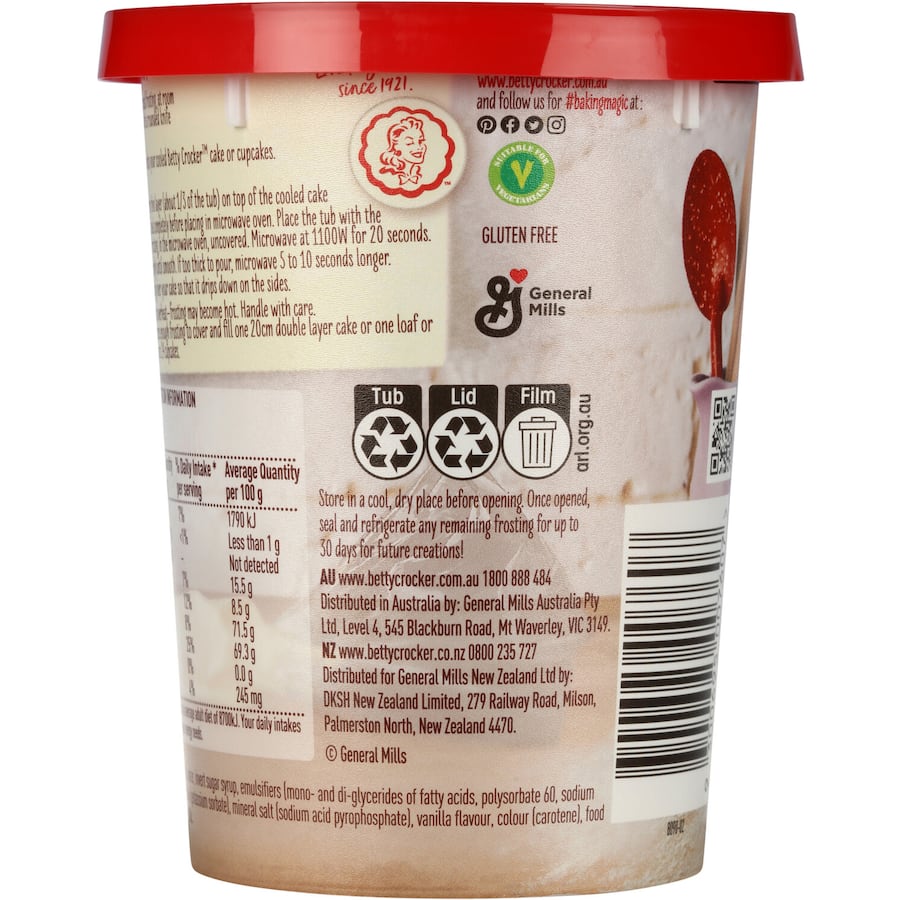 Betty Crocker Icing Vanilla 400g