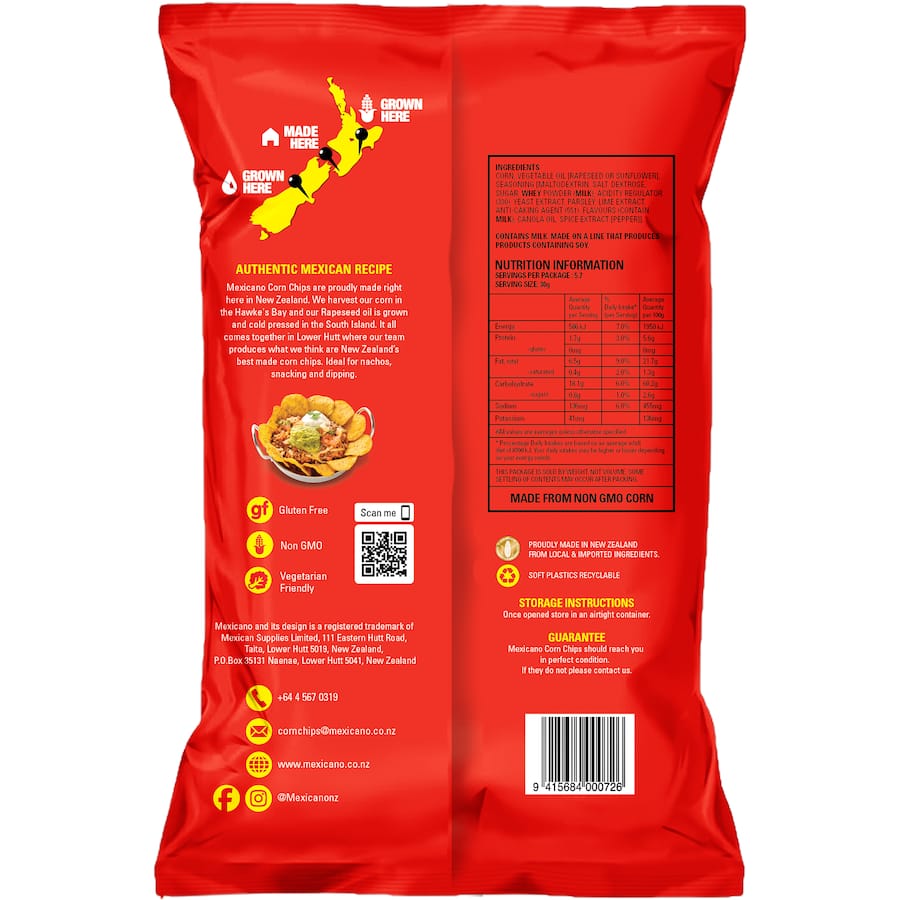 Mexicano Corn Chips Sea Salt & Lime 170g