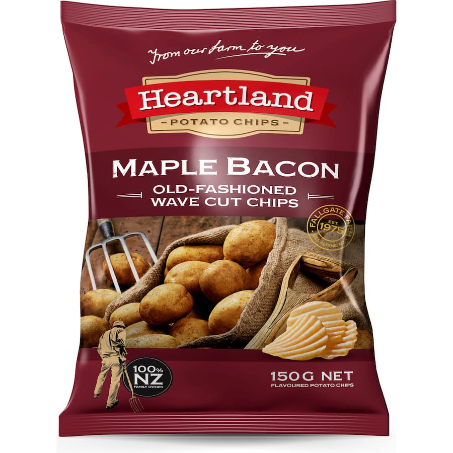 Heartland Chips Maple Bacon 150g