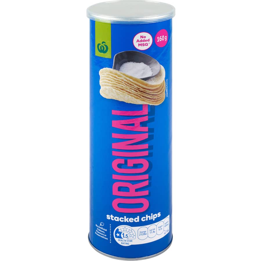 Woolworths Chips Original Tube 160g