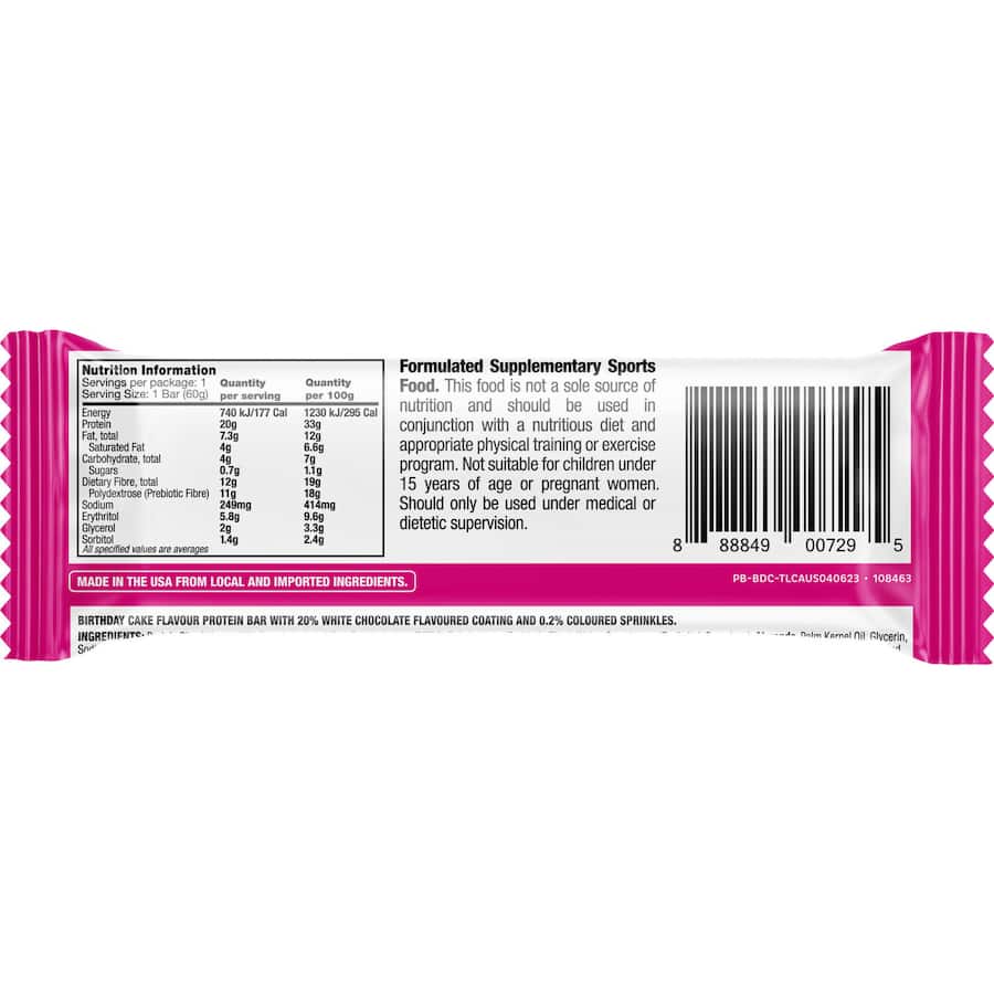 Quest Bar Protein Bar Birthday Cake 60g