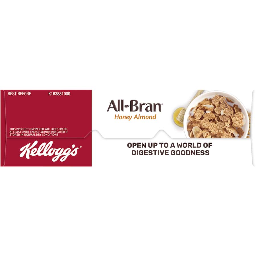 Kellogg's All Bran Cereal High In Fibre Honey Almond 420g