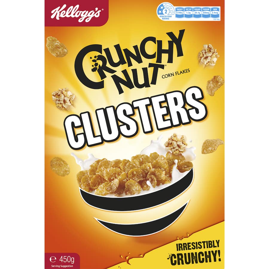 Kellogg's Crunchy Nut Cereal Clusters 450g