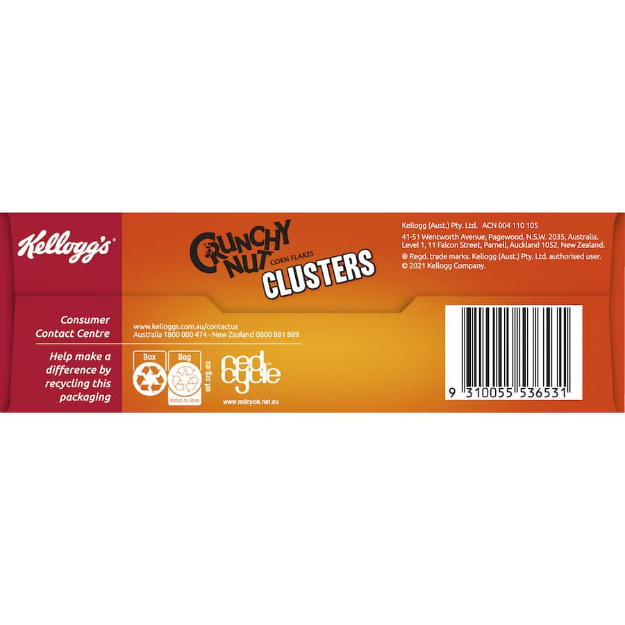 Kellogg's Crunchy Nut Cereal Clusters 450g
