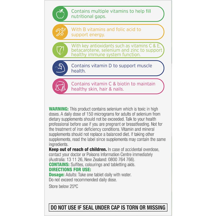 Centrum Advance Adults Daily Multivitamin Supplement Tablets 60pack