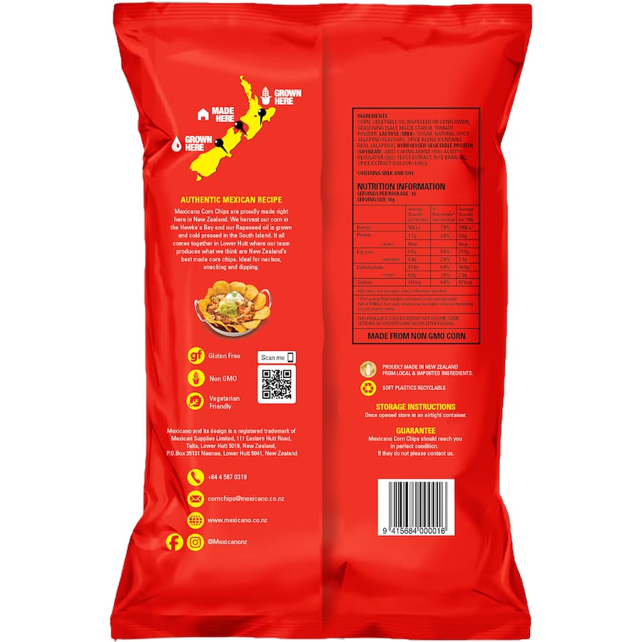 Mexicano Corn Chips Jalapeno 300g