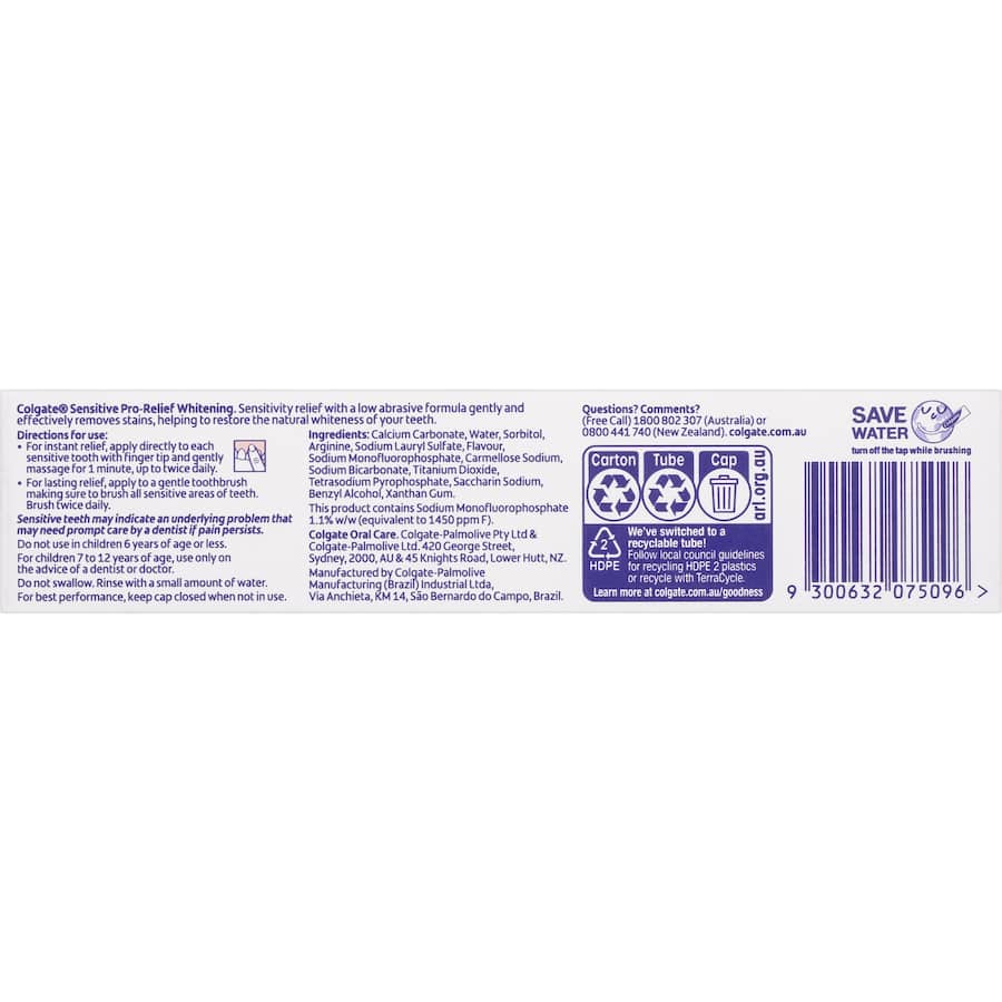 Colgate Sensitive Toothpaste Pro Relief Multi Protection 110g