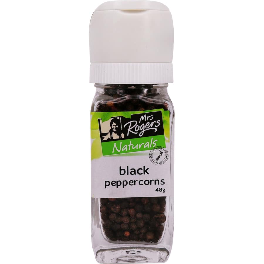 Mrs Rogers Naturals Peppercorns Black Grinder 48g