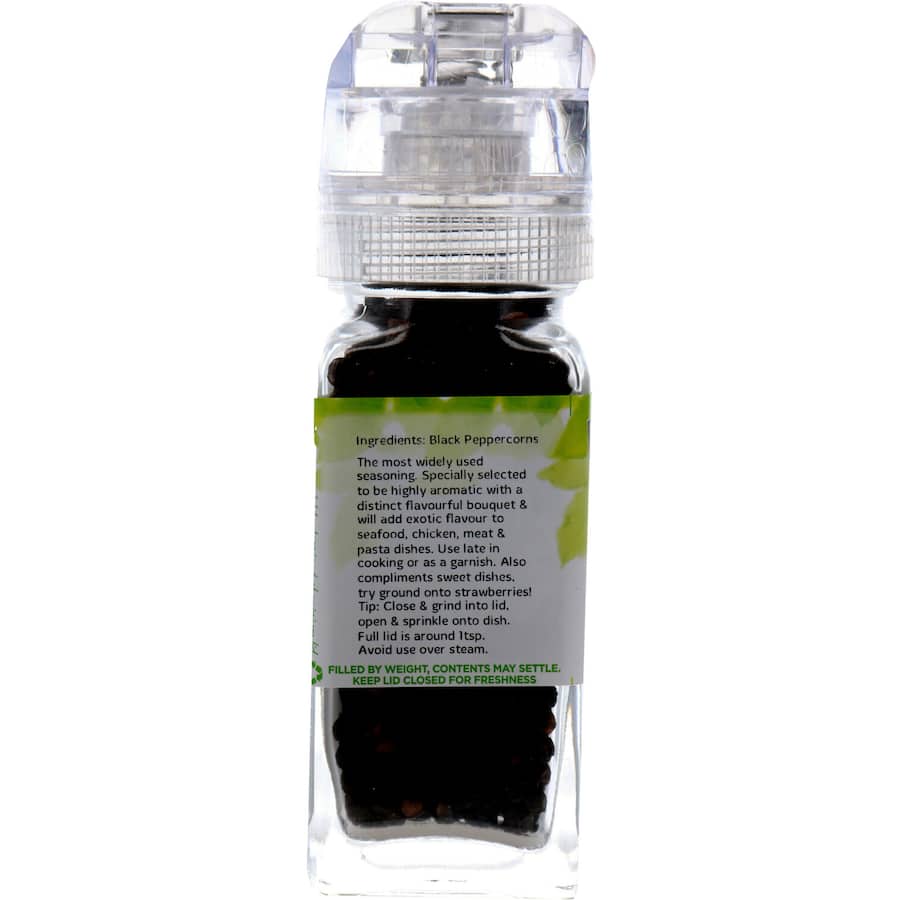Mrs Rogers Naturals Peppercorns Black Grinder 48g