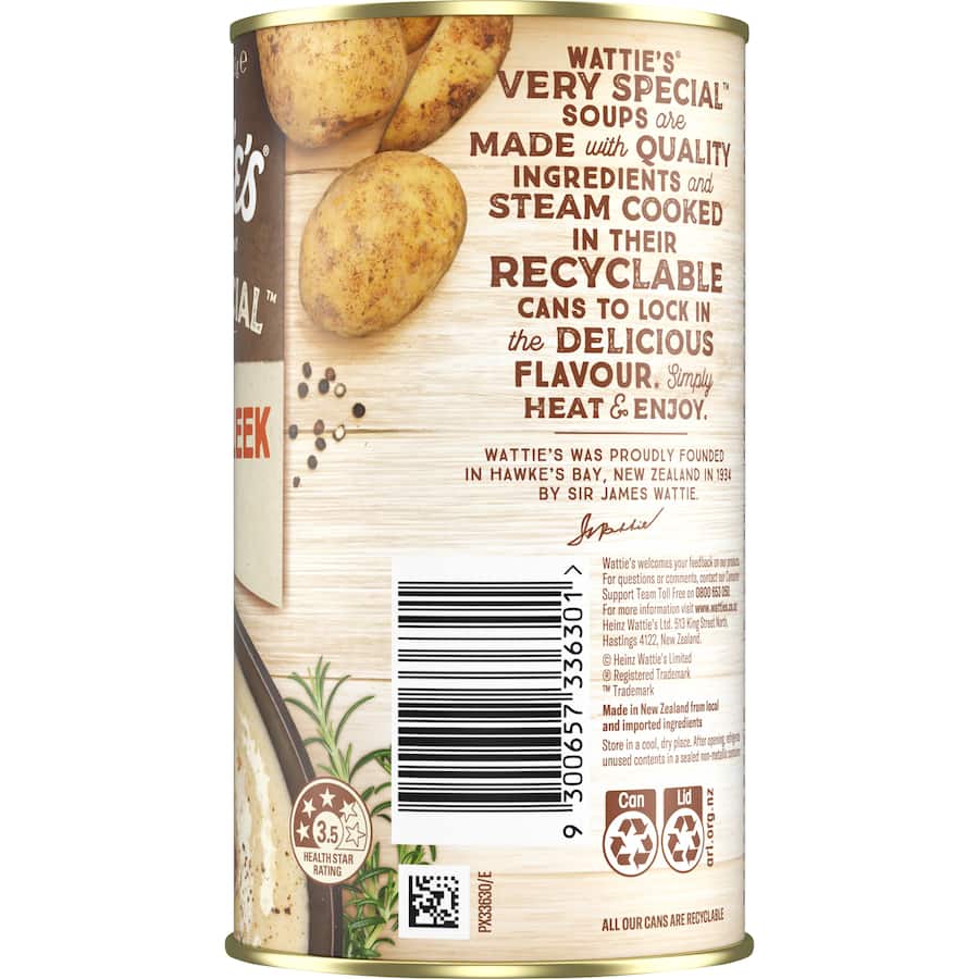 Wattie's Very Special Soup Potato & Leek Canned 535g