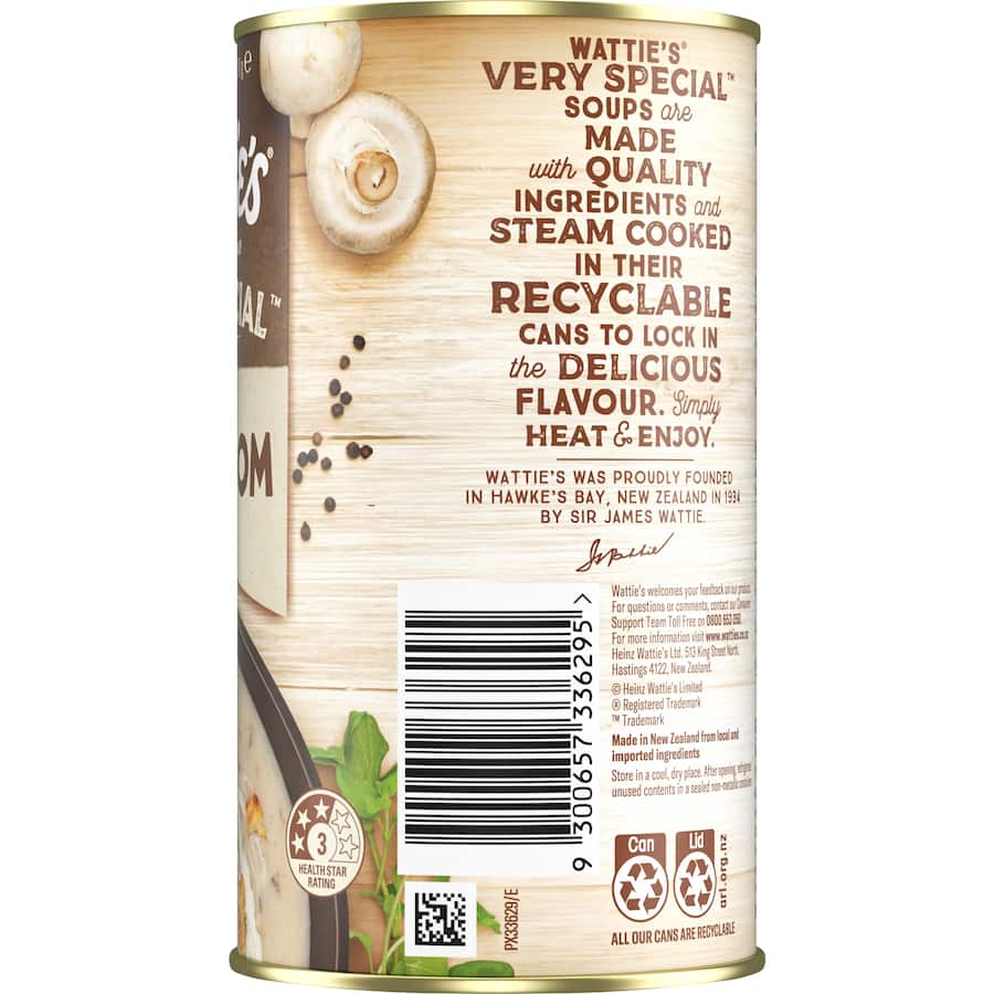 Wattie's Very Special Soup Creamy Mushroom Canned 520g