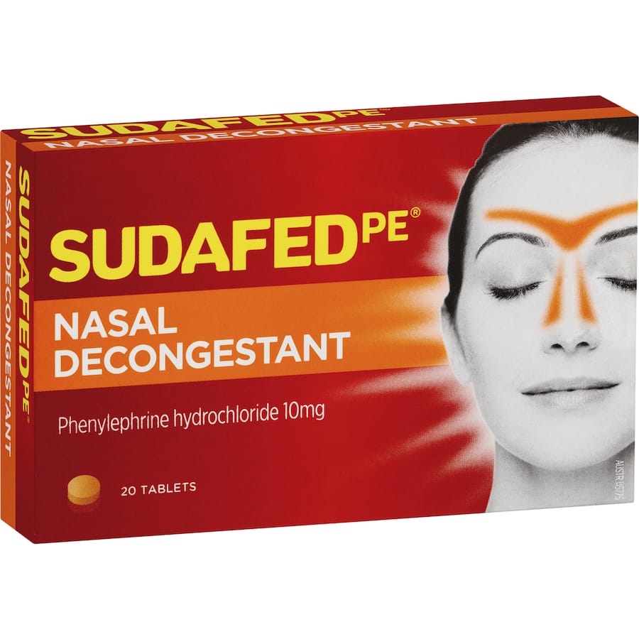 Sudafed Pe Cold Remedy Decongestant 20pack