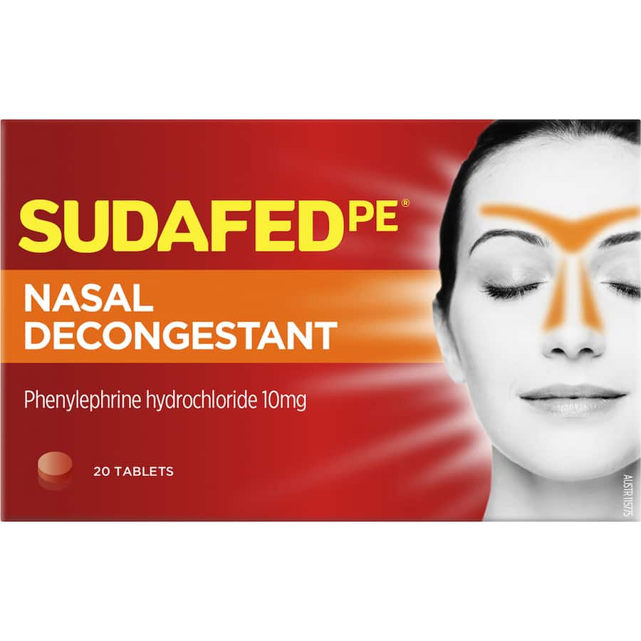Sudafed Pe Cold Remedy Decongestant 20pack