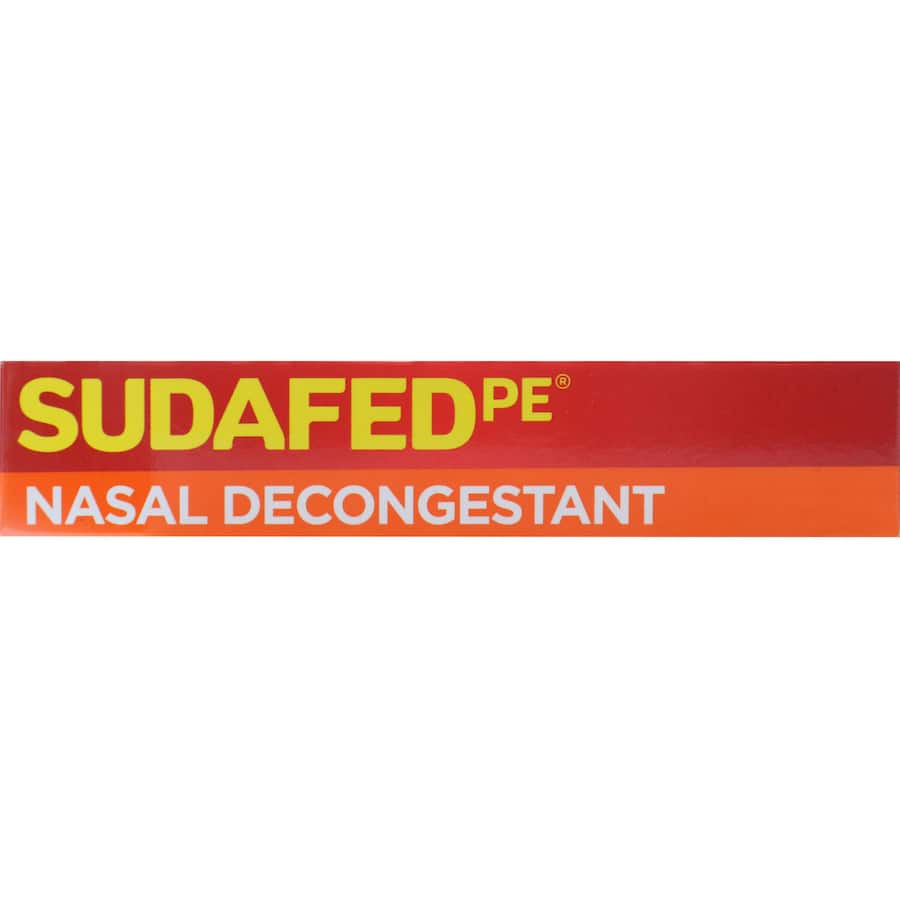 Sudafed Pe Cold Remedy Decongestant 20pack
