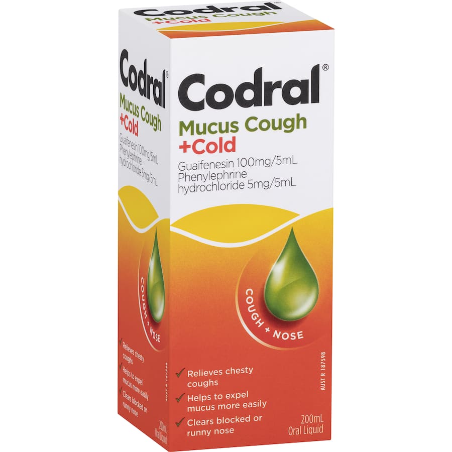 Codral Relief Cold Remedy Cough & Cold Mucus Relief 200mL