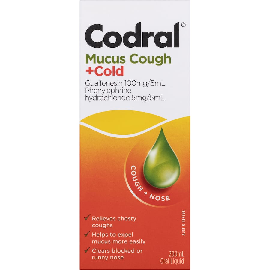 Codral Relief Cold Remedy Cough & Cold Mucus Relief 200mL