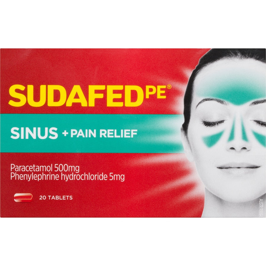 Sudafed Pe Cold Remedy Sinus Pain Relief 20pack