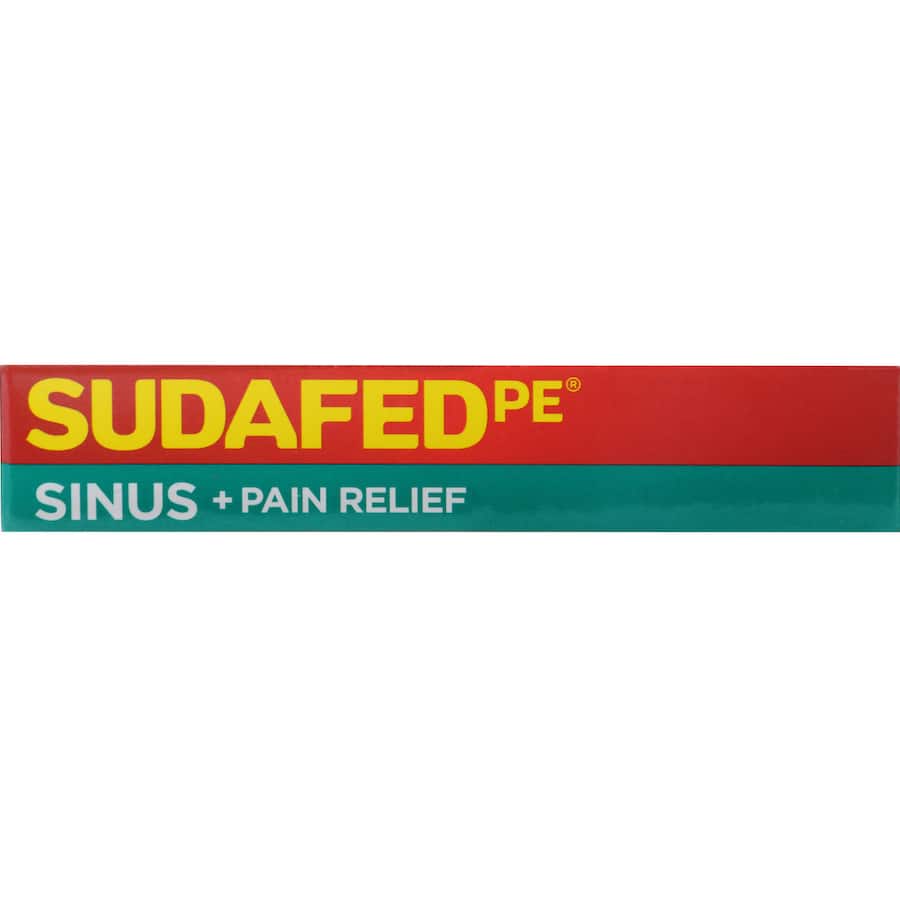 Sudafed Pe Cold Remedy Sinus Pain Relief 20pack