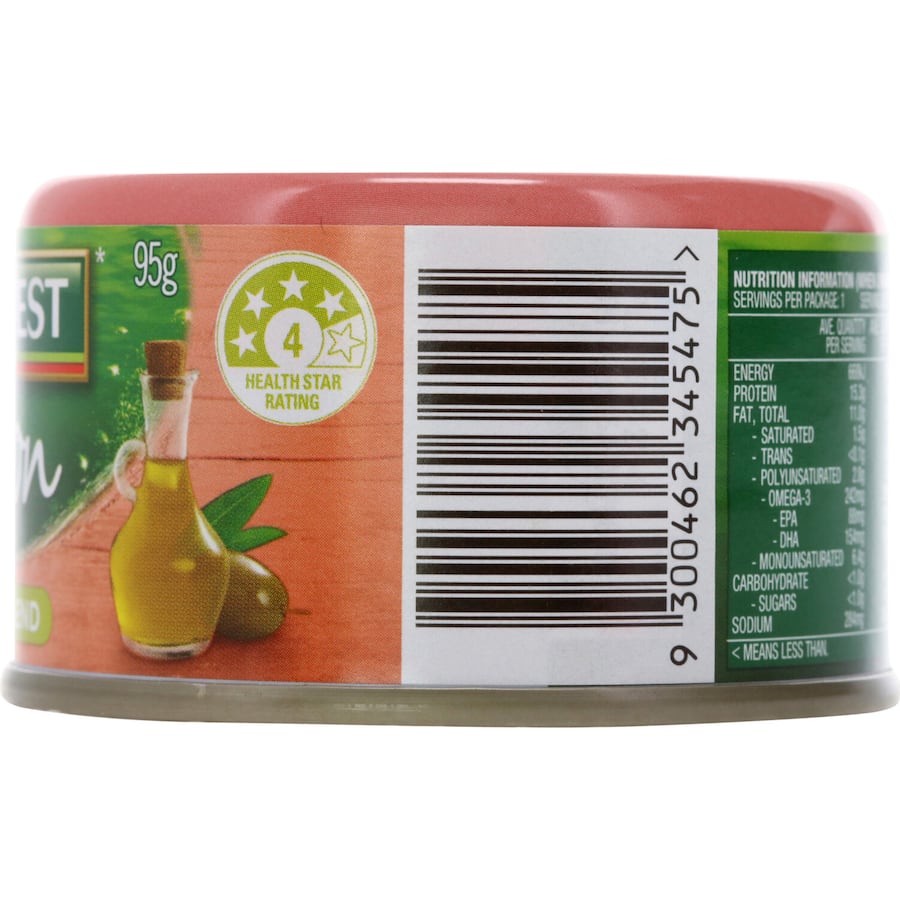 John West Tempters Salmon Olive Oil Blend Tear tab can 95g