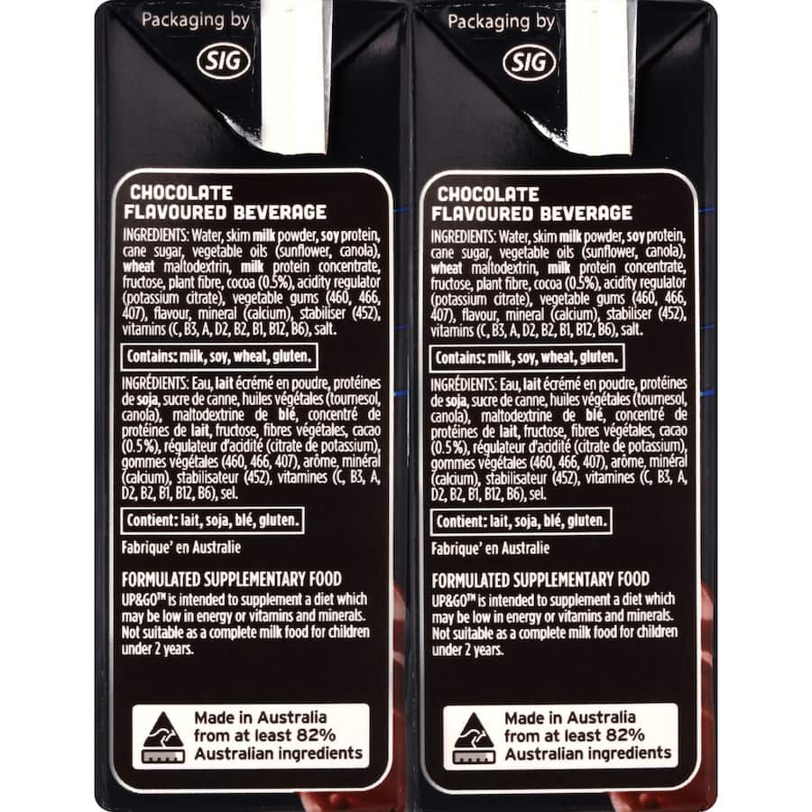 Sanitarium Up & Go Energize Liquid Breakfast Choc 6pk 250mL