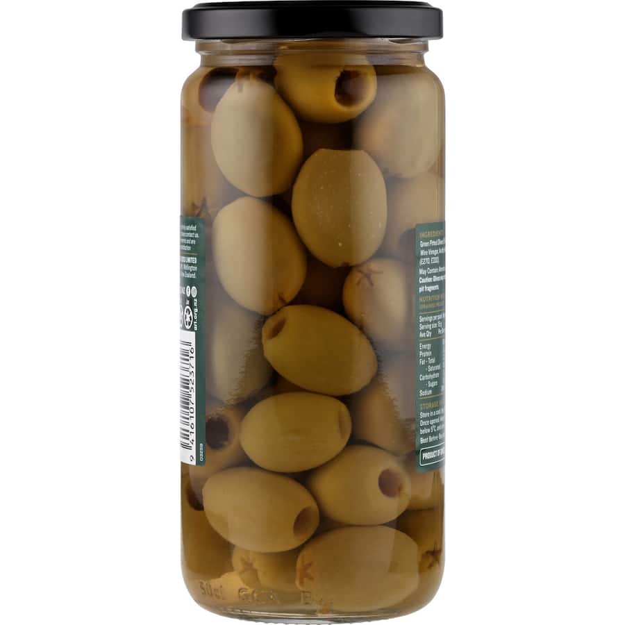 Delmaine Olives Green Pitted 470g