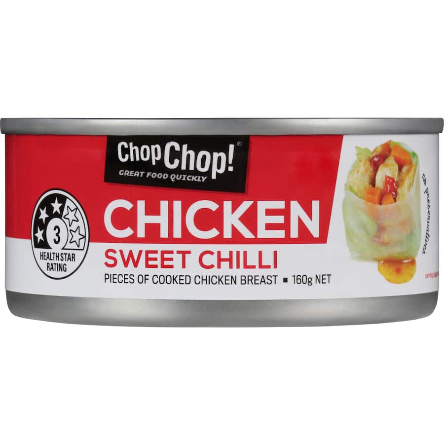 Chop Chop Canned Chicken Sweet Chilli Tear tab can 160g