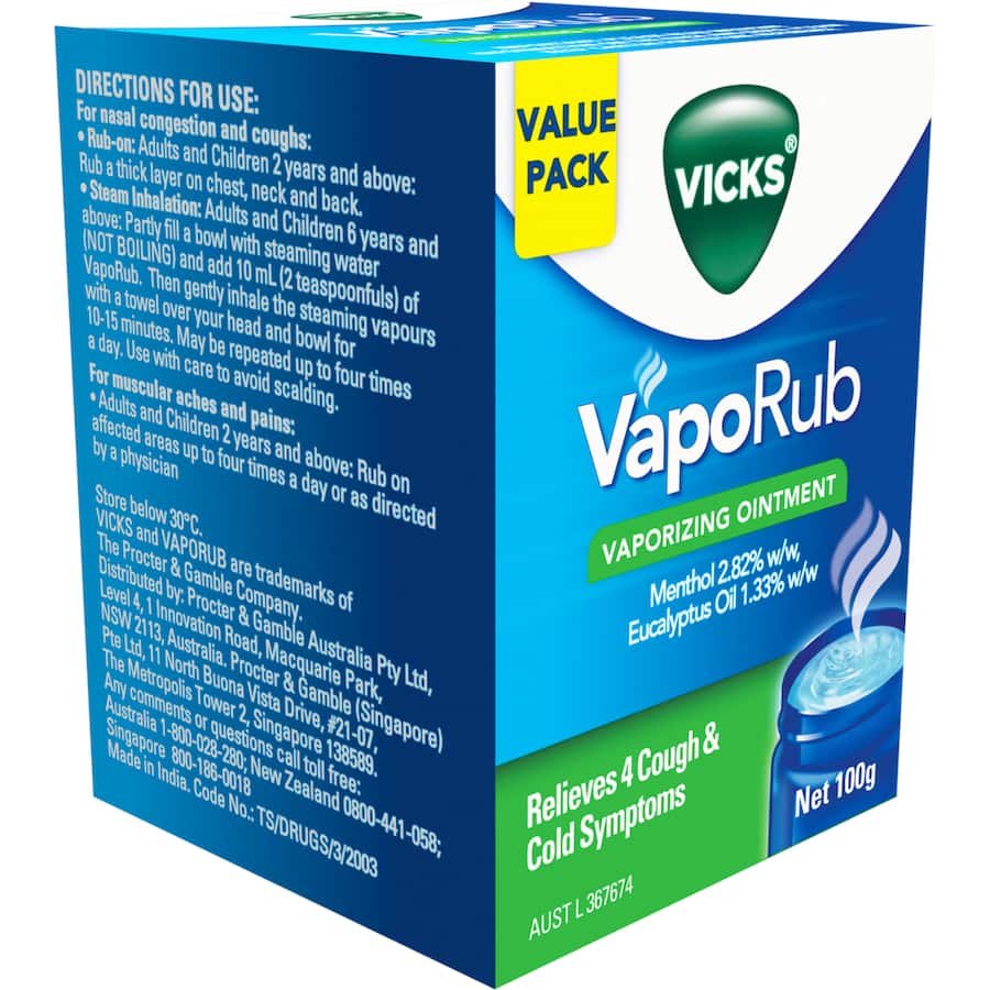 Vicks Vaporub Vaporising Ointment 100g